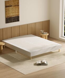 Sommier DEWINNER 140x190 Tapissier - 28 Lattes 9 Pieds Renforcés - Blanc