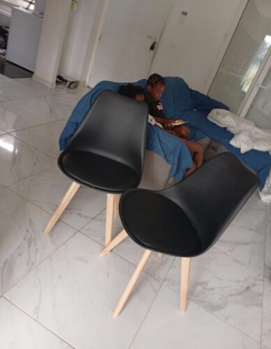 Chaises Scandinave Lot de 6 Noir - Bois Hêtre Massif | Confort Ergonomique Premium  | DEWINNER photo review