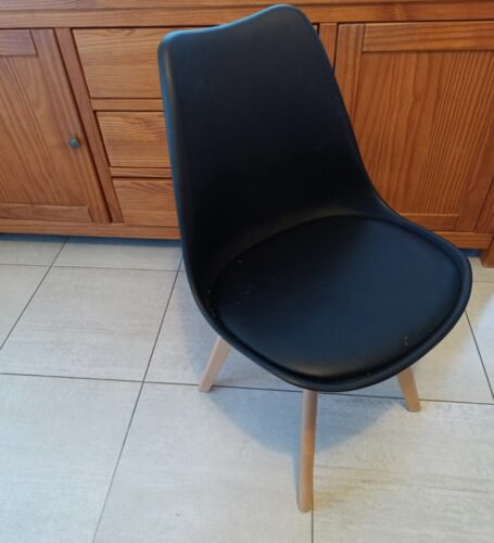 Chaises Scandinave Lot de 6 Noir - Bois Hêtre Massif | Confort Ergonomique Premium  | DEWINNER photo review